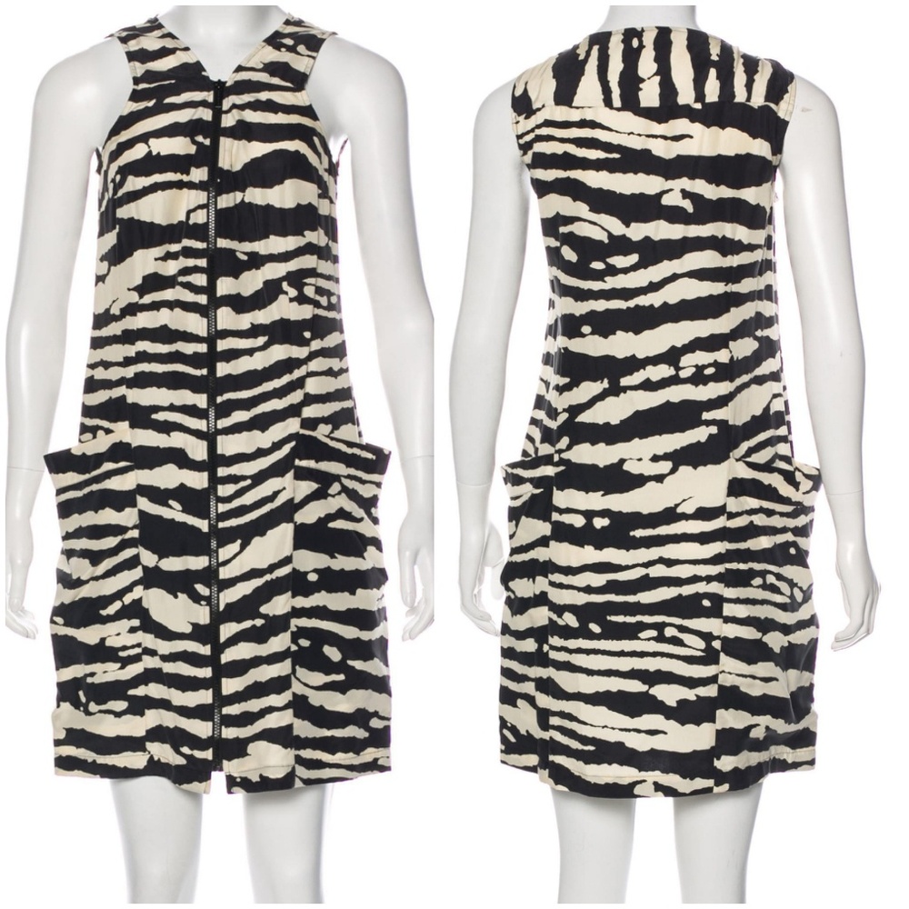 Michael kors zebra print silk dress.